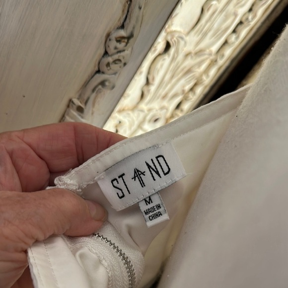 STAND Elegant Black Battenburg, On White Lace Dress - Picture 2 of 8